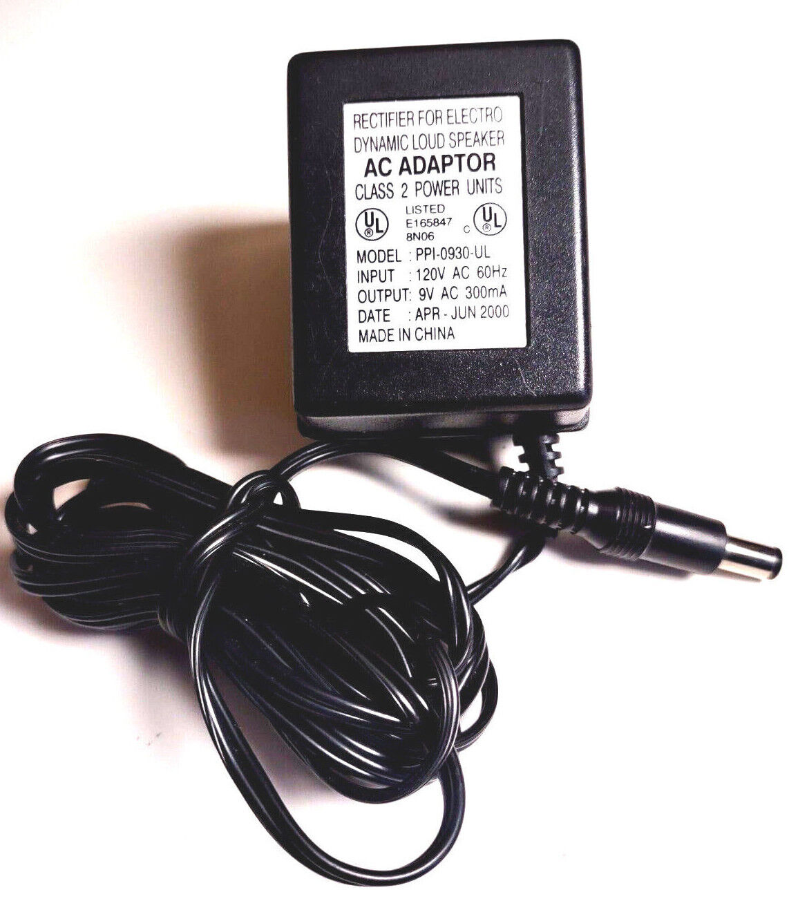 Loud Speaker 9V 300mA Class 2 Power Supply AC/DC Adapter M PPI-0930UL RECTIFIER Compatible Brand: Universal Brand: